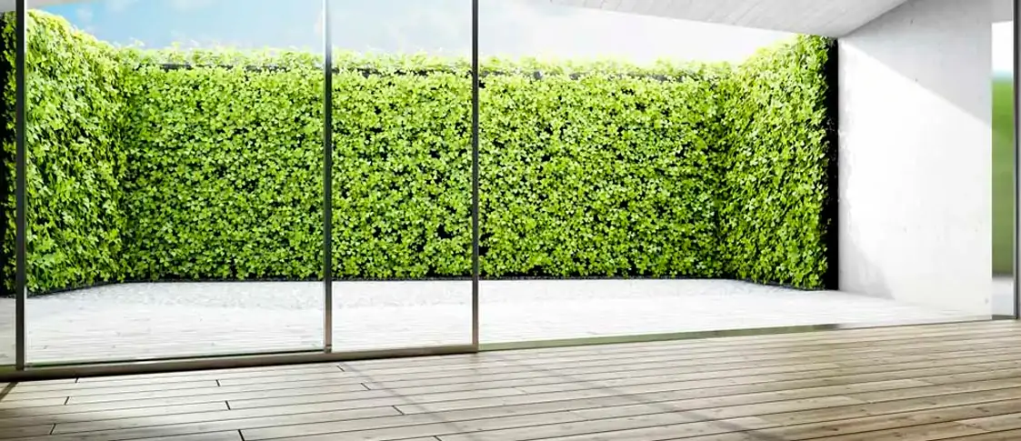 Aplicación de jardines verticales en el hogar
