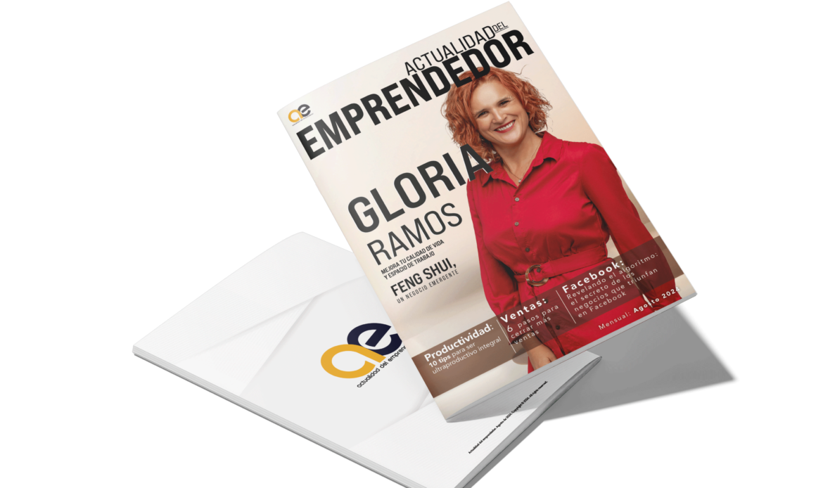 Gloria Ramos, experta en feng shui, portada de agosto de la revista ‘Actualidad del Emprendedor’