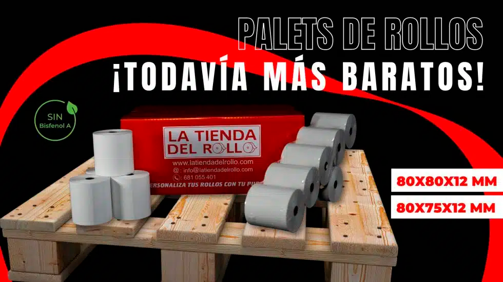 La Tienda del Rollo ofrece palets de papel térmico todavía más baratos