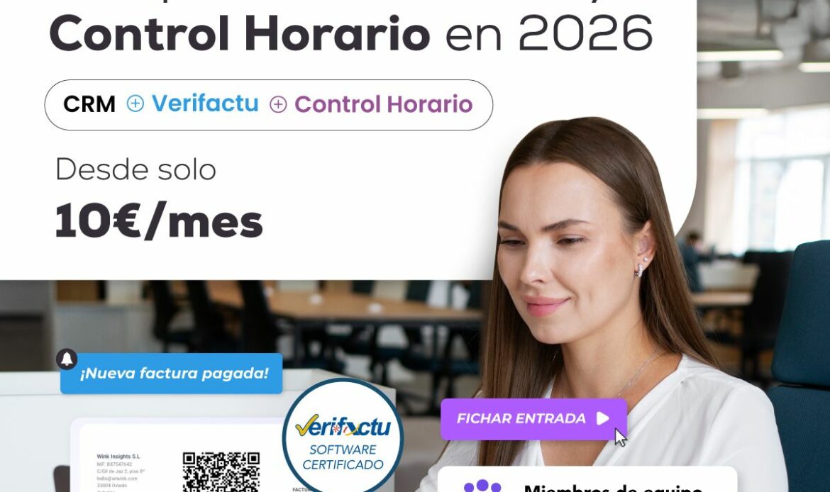 wiwink refuerza su plataforma para pymes y autónomos con facturación Veri*factu y control horario integrado