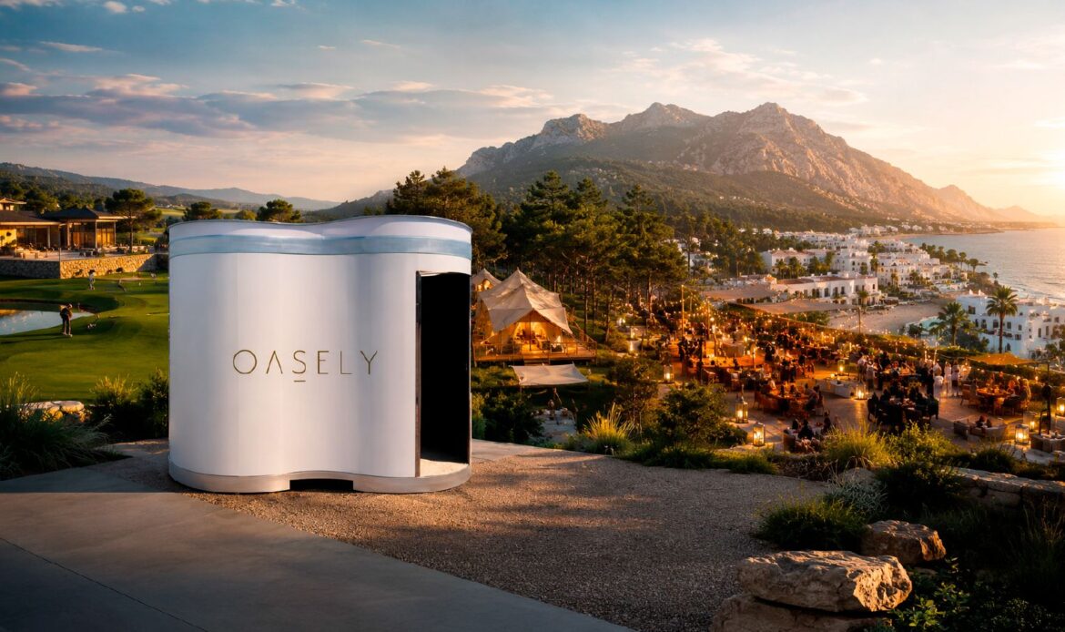 Oasely introduce en España una gama de módulos sanitarios premium para turismo, ocio y eventos
