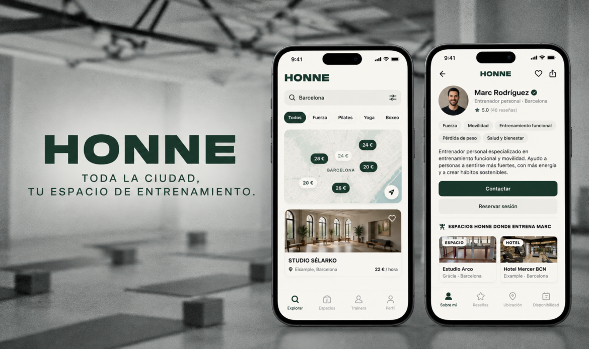 HONNE lanza HONNE Pro: el marketplace que conecta a entrenadores independientes con sus próximos clientes