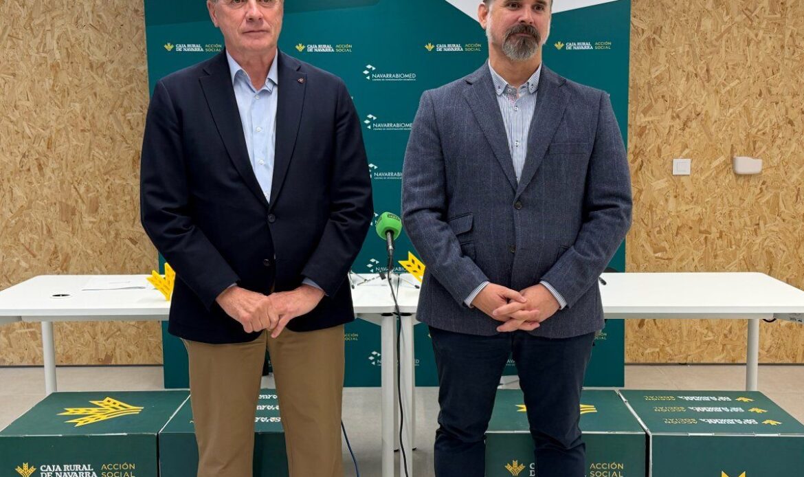 Caja Rural de Navarra y Navarrabiomed firman un convenio de cuatro años para impulsar la investigación biomédica